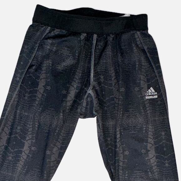 Adidas Womens High Waisted Athleisure Pull On Cropped Leggings Black S - Picture 3 of 9